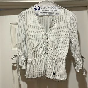 New Abercrombie & Fitch Top, Size S, White with Black Dots